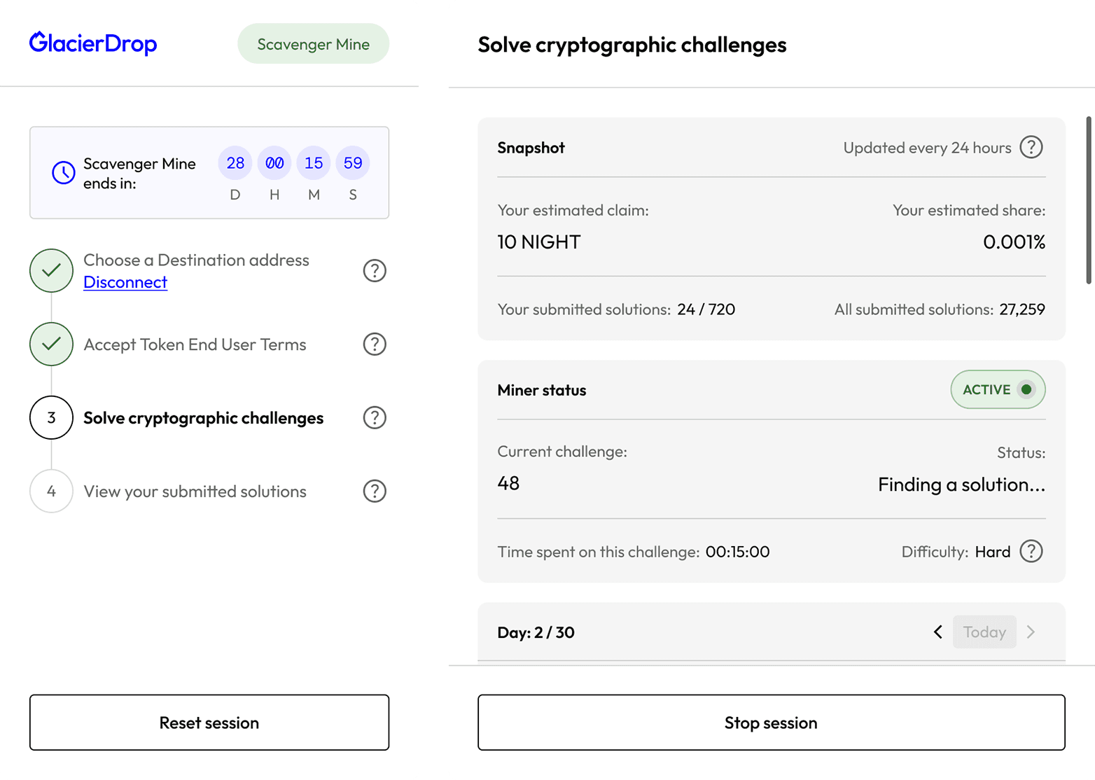Scavenger mine screen
